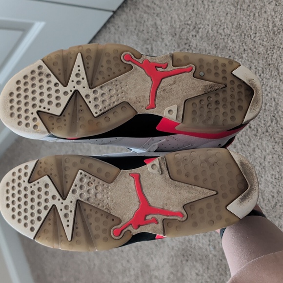 Air Jordan 6 Low Infrared Men's White/Orange Sneakers Size 10 - Picture 3 of 8